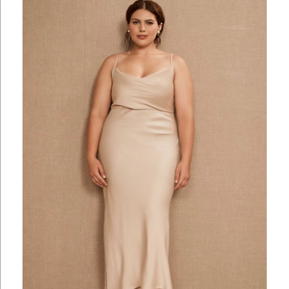 BHLDN Slip Dress in “Oyster”.
